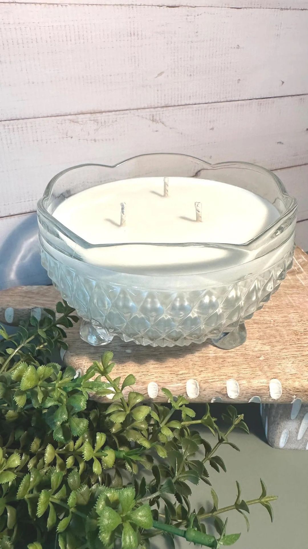 Footed Crystal Candy Dish